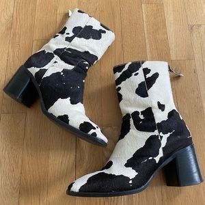 Intentionally Blank Cow Print PG Moo Boots